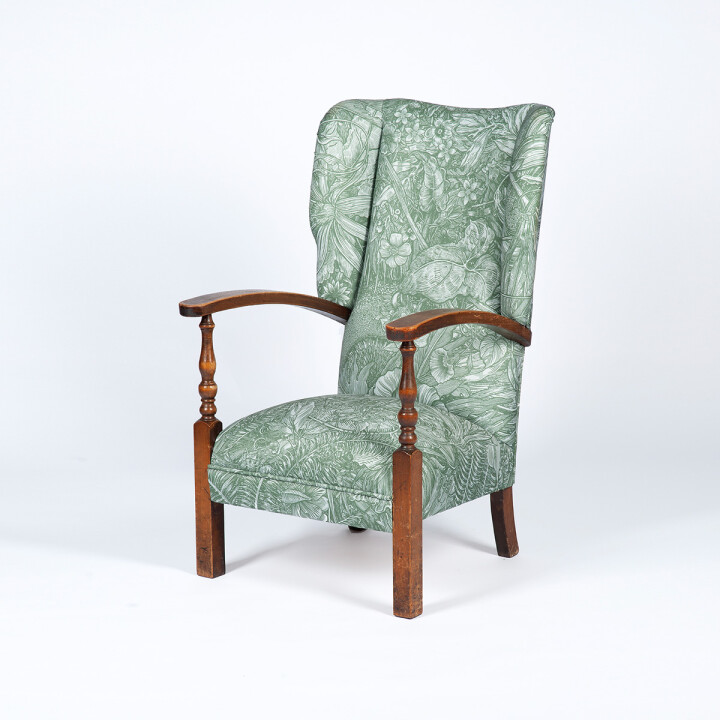 Jungle Tangle Sage Wooden Armchair