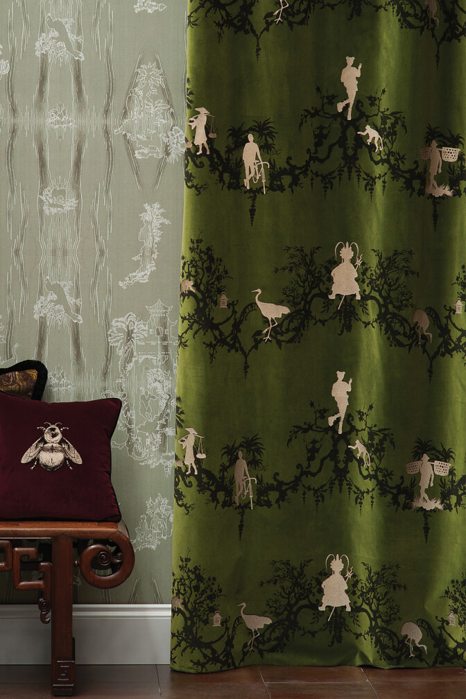 Shuiping De Pillement Velvet Fabric / image 3