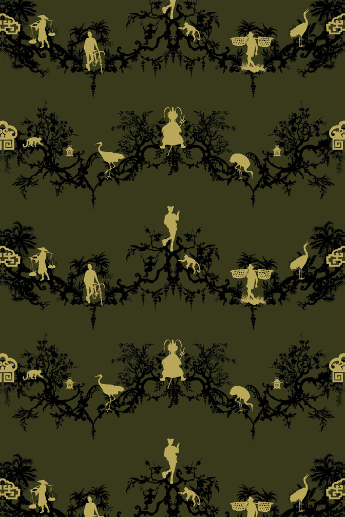 Shuiping De Pillement Velvet Fabric