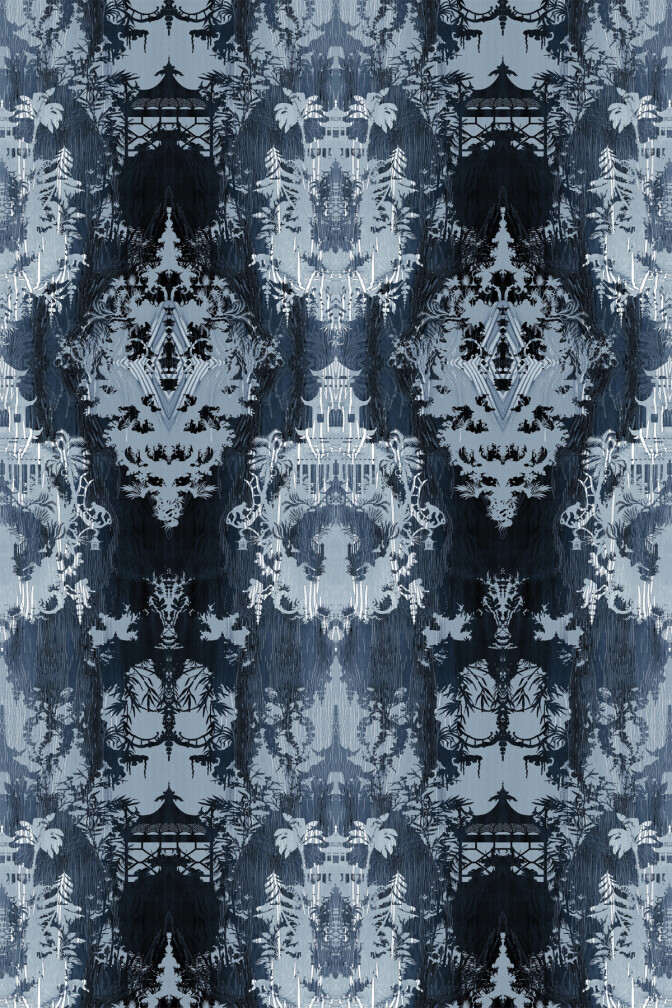 Temples In The Sky Velvet Fabric / image 1