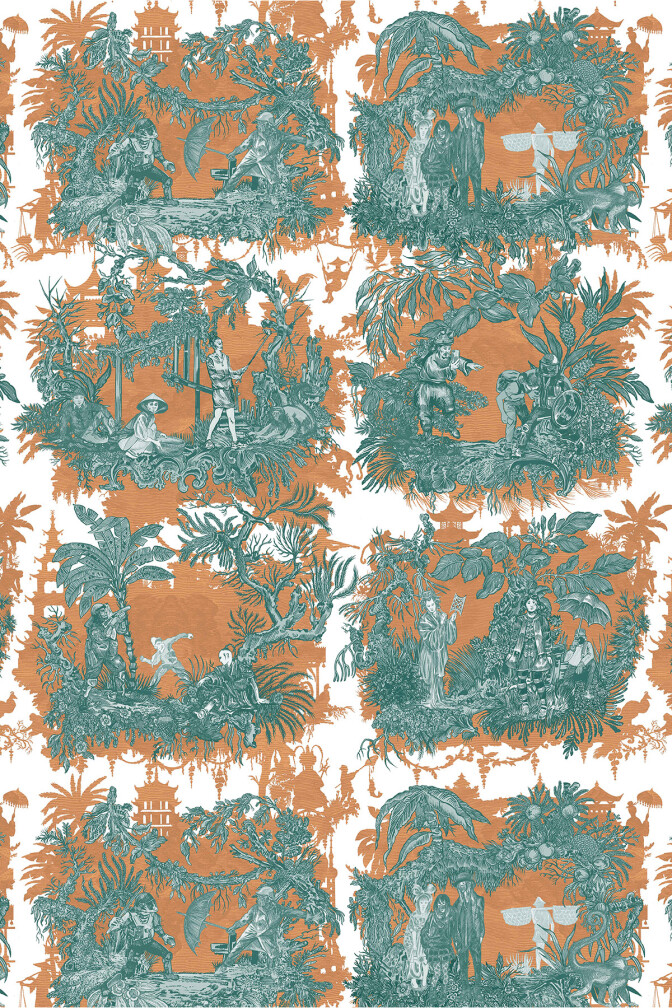 Chinoiserie Toile Wallpaper / image 1