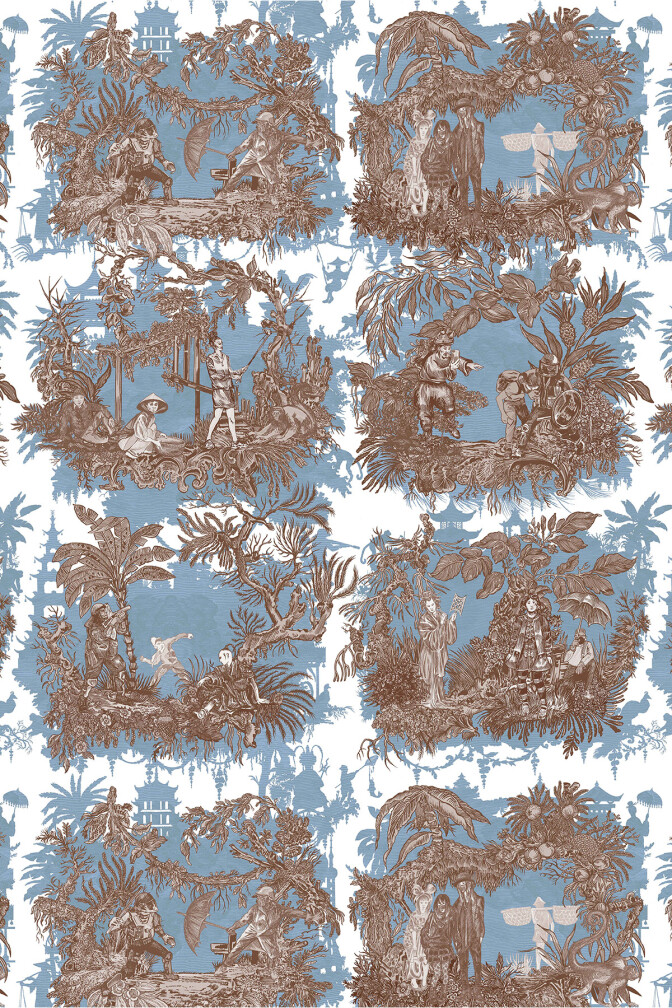 Chinoiserie Toile Wallpaper