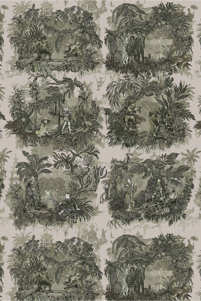 Chinoiserie Toile Wallpaper / image 1