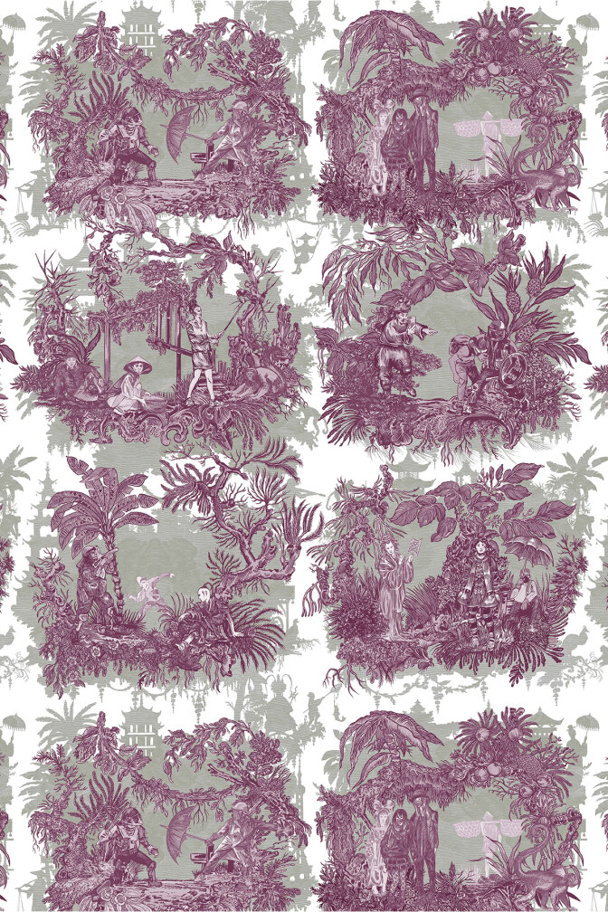 Chinoiserie Toile Wallpaper / image 1