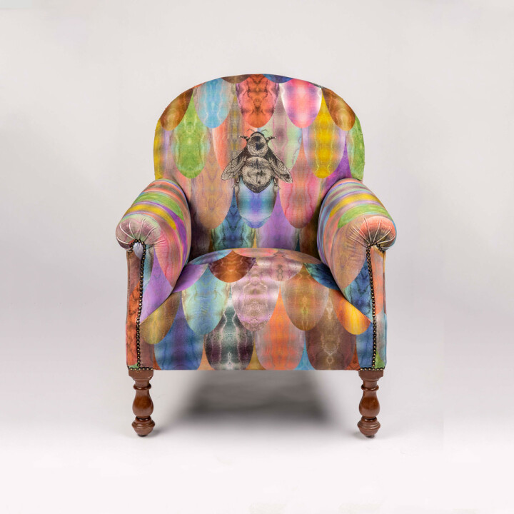Napoleon Bee On Pangolin Velvet Armchair