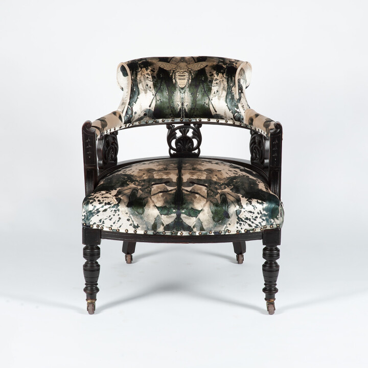 Honey Bee On Rorschach Ornate Chair