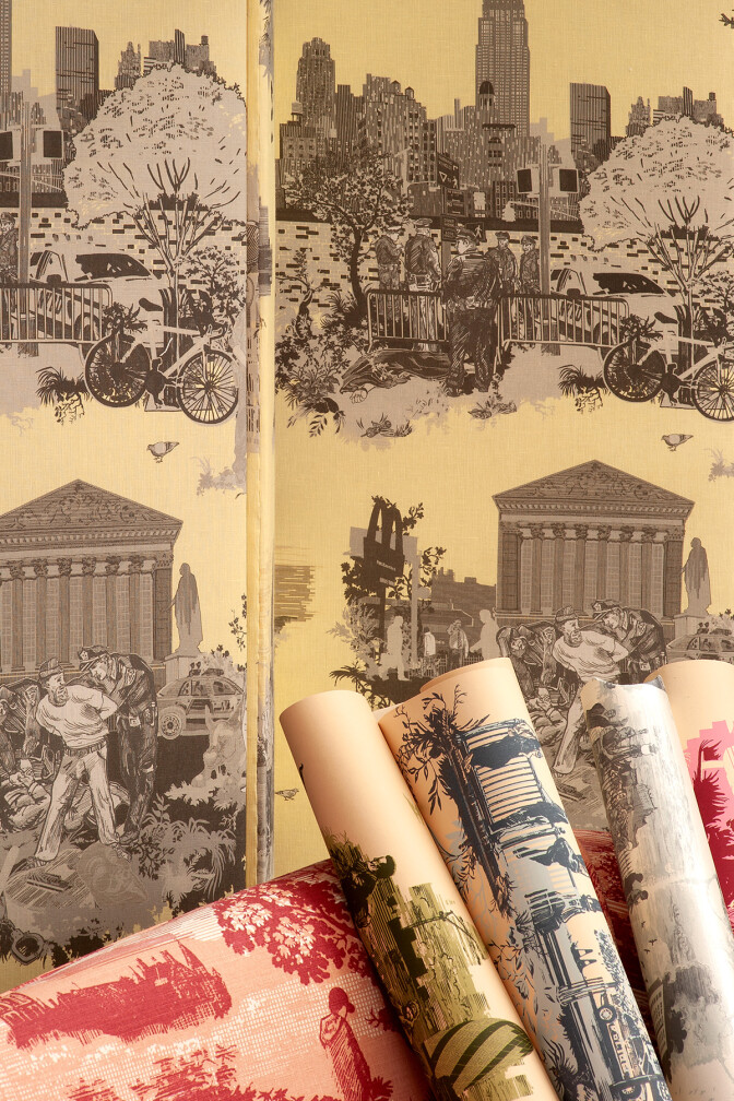 New York Toile Fabric Sample / image 3