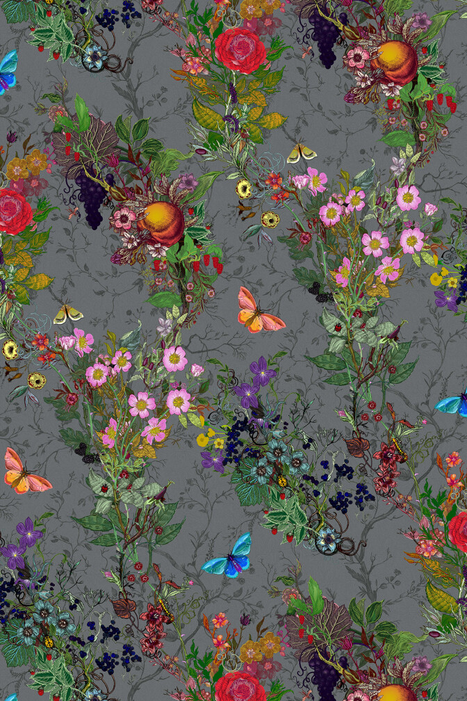 Bloomsbury Garden Iron Wallpaper